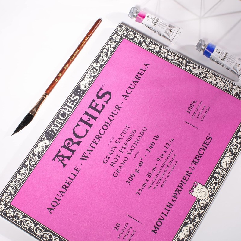 Arche Watercolor Paper Block 10.6 oz (300 g), Extra Fine