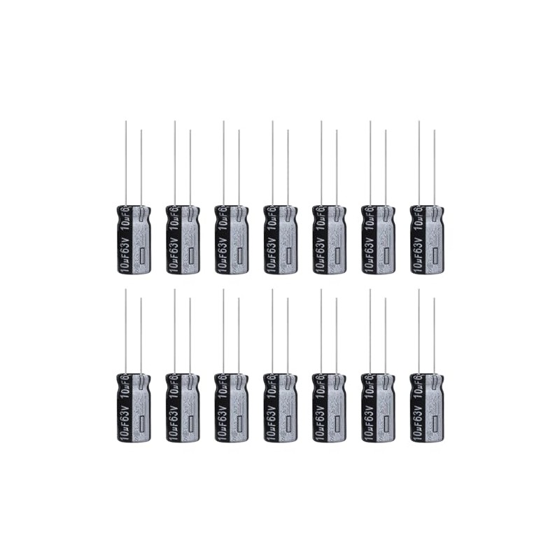ALLECIN 10uF 63V 5x11mm Electrolytic Capacitor 10 UF MFD 63