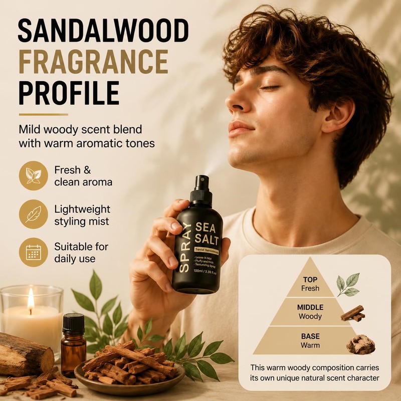 Men Keratin Sea Salt Spray, Volumizes Texturizes Lifts Curls &