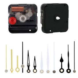 TIKROUND 12888 Youngtown Snap in Type 4.5mm Hour Shaft Length Continuous Sweep Quartz Clock Movement,8mm Total Shaft Length (D Hands)