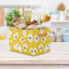 Cute Yellow Honey Bee Storage Basket Bin Geometric Honeycomb Collapsible
