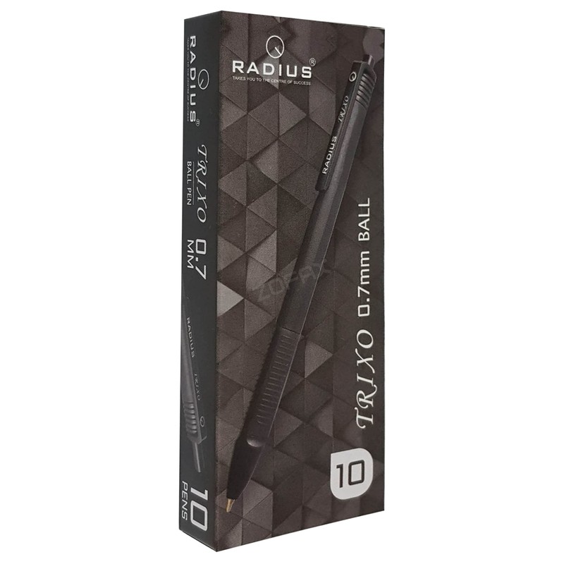 TriadRT Retractable Ballpoint Pens, BLACK, Fine Point (0.7mm), Pack of