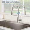 HOTIS Kitchen Sink Faucet Brushed Nickel with Pull Down Sprayer,