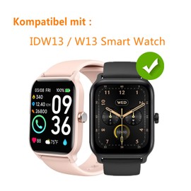 Frgnie Screen Protector For IDW13 Smartwatch 1.8” (3Pack) 3D Curved Full Cover Compatible with Woneligo/Gydom/IFMDA/IOWODO W13 Fitness Watch