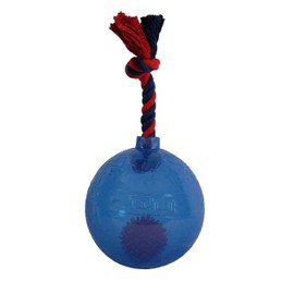 ZEUS Spark Tug Ball with Flashing LED, Large Dog Toy, Blue, 6.7 in, 98086, Orange