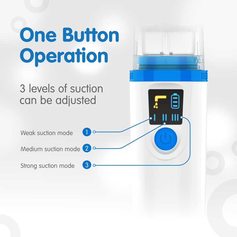 Elepho eClear Advanced Baby Nasal Aspirator. Easy-to-Use with Overflow Protection