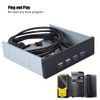 ASHATA 5.25" Front Panel,4 USB Port Optical Drive Front Panel,Multifunction