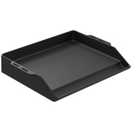 QuliMetal 18" x 14" Cast Iron Griddle for Gas Grill – Universal Flat Top Grill Plate with Handles, Matte Porcelain Enamel, Durable Griddle for Charcoal Grill, Oven & Stove, Easy to Clean