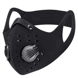PISIQI Dust Face Mouth Cover Half Face Sports Face Protections Dust Mask Riding Cover with Valve Reusable Breathing Lightweight Face Shield Outdoor Facial for Men and Women（1pcs）
