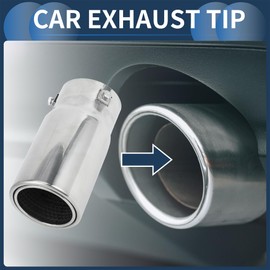 INFINAUTO Exhaust Tip Rear 1.5" - 3.1" Inlet 3.5" Outlet 6.9" Length Tail Pipe Fits Toyota Land Cruiser 150 Prado 10-18 Stainless Steel Silver Tone Bolt On