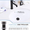 Angle Simple Bathroom Sink Drain with Overflow, Brass Pop Up