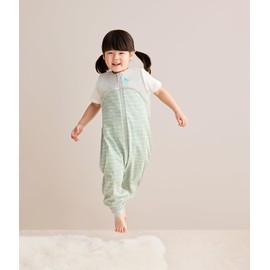 Love To Dream Sleep Suit Organic Lite with Legs, 0.2 Tog for Warm Temps (24-27°C), Short Sleeve, Light Wearable Blanket, Machine Washable Cotton, Made for Movement with Grip Pads (3 Years)