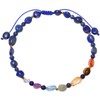 Jewboo 7 Chakra Crystals and Stones Anklet Irregular Tumbled Gems