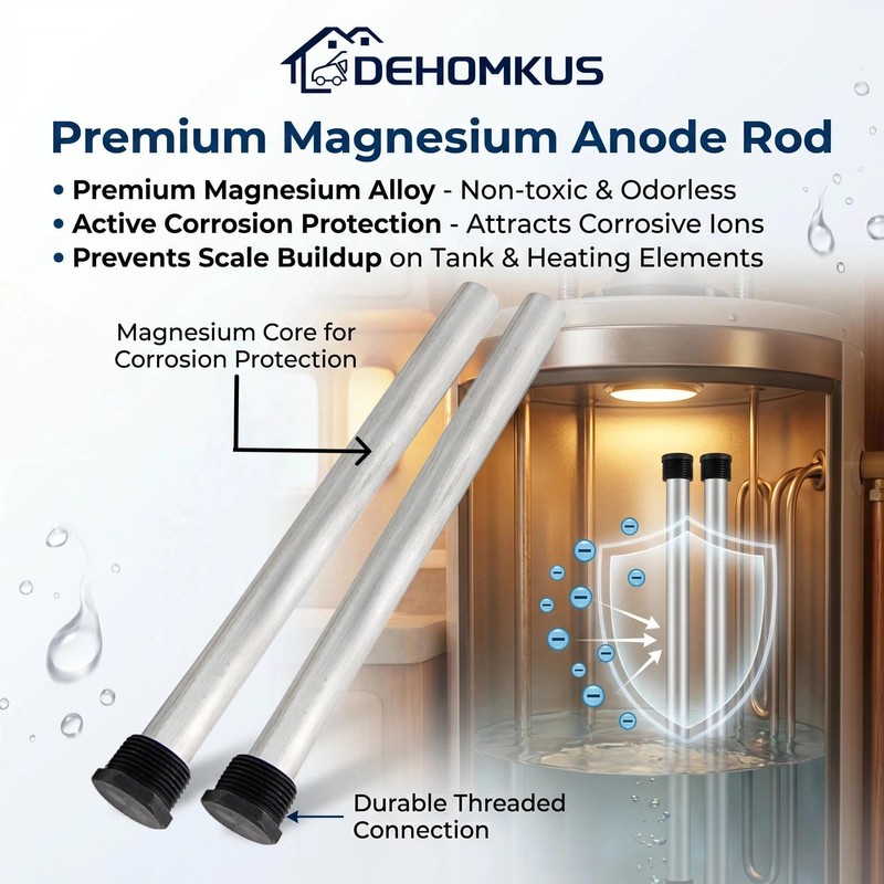 DEHOMKUS RV Anode Rod Kit 9.25" 3/4"NPT for Suburban Mor-Flo