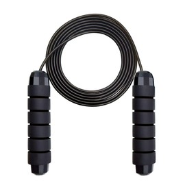QIALAI is a black, weightless steel wire skipping rope. It is a fitness skipping rope with flexible adjustment and is suitable for outdoor use. Each rope is 3 meters long and weighs 151g. Made of PVC,