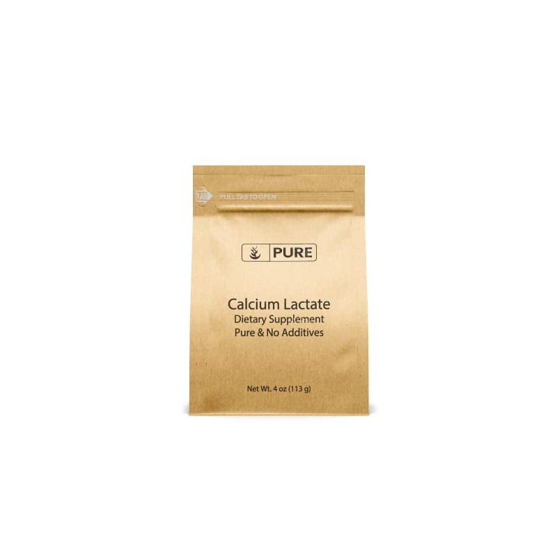 Pure Original Ingredients Calcium Lactate Calcium Supplement, Electrolyte, Non-GMO (4