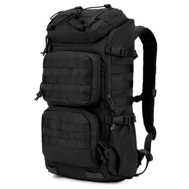 Mardingtop 25L Wild Camping Military Tactical Backpack Molle Hiking Backpack is suitable for , escape bag survival gear   tactical gear beis glossier gym bag  survival hiking military backpack christmas camping  backpack tactical backpack - Color: Black
