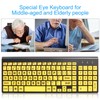 HXMJ-Wireless Large Print Keyboard and Mouse Set with USB Receiver|