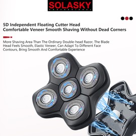 Universal Magnetic 5 Blades for FREEBIRD FREEDOM GROOMING Replacement heads Head Shaver and other brands shaver