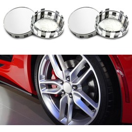 Wedcool 4PCS Wheel Center Caps, Center Caps for Rims, Snap-in Plastic Wheel Center Hub Cap Cover with 2.13 Inch (54mm) Outer Diameter and 1.97 Inch (50mm) Inner Diameter Universal for Cars (Silver)
