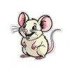 Mouse Patch – Embroidered Animal Applique for Jackets, Bags, Hats