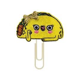 Back to School Gifts, Funny Tacos Golden Planner Paper Clips, Bookmarks, Wedding Planner Accessories, Paperclip, Office Gifts