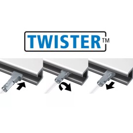 ART DISPLAY SYSTEMS ADS Perlon Cord with Twister (10 Pack, 59" or 150 cm)