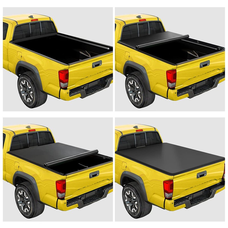 Vinyl Soft Top Roll-up Tonneau Cover Compatible with Titan with