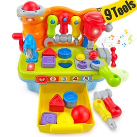Toys for 1 Year Old Boy Gifts Toy 9 in 1 Multifunction Music Light Workbench One 1 2 Year Old Boy Birthday Gift 2 1 Year Old Toys for Boys Baby Toys 12-18 Months Toddler Baby Boy Toys for 1 + Year Old