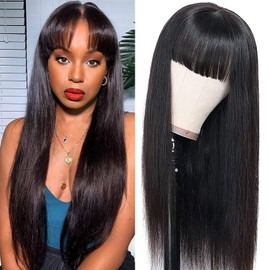 Human Hair Wig Straight Human Hair Wig for Women Brazilian Hair Natural Wig 150% Density 22 Inch Natural Brazilian Women Wig