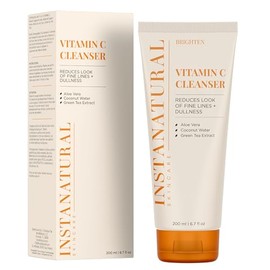 InstaNatural Vitamin C Facial Cleanser - Anti Aging, Breakout & Wrinkle Reducing Face Wash for Clear & Reduced Pores - With Organic & Natural Ingredie