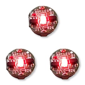 Lezalic LED Decorative Magnetic Switch Set of 3 Button Cell (CR927 Compatible), Ultra Small, Wireless Model, Plastic Model, Figure, Light, Lighting, Ultra Small (Red)