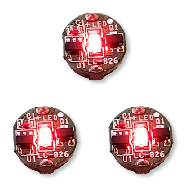 Lezalic LED Decorative Magnetic Switch Set of 3 Button Cell