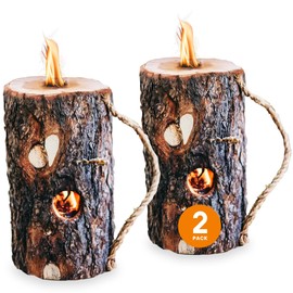 KABIN Timber Torch - Portable Instant Mini Firewood Campfire Logs - Kiln Dried Firewood Self-Maintained Long Burning Sustainable Fire Wood for Fire Pit Indoor Fireplace - Solo Starter Ready to Use