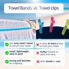 Towel Bands (6-Pack), Beach, Pool & Cruise Chairs, Extra Durable,
