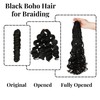 Black Braiding Hair for Boho Braids Synthetic Ocean Wave 1B#
