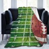 Retro American Football Field Ball Throw Blanket Soft Bed Bedding
