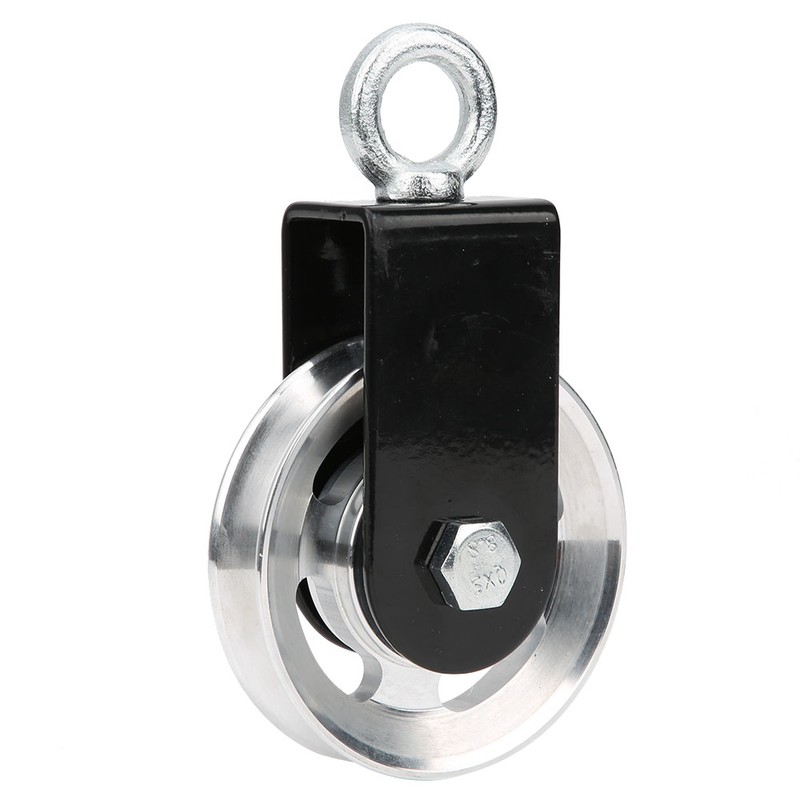Fitness Equipment Bracket Stainless Steel Pulley Mute Hanging Wheel DIY