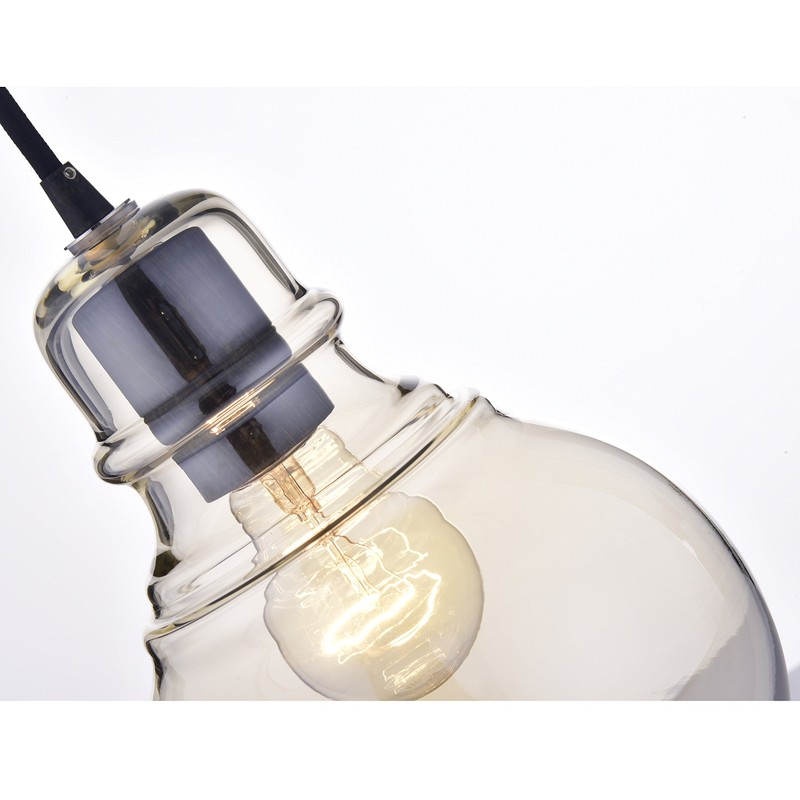 Jojospring Mariana Antique Black Mini Pendant with Cognac Round Glass