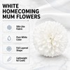 Kypikosp 3 White Mums,1 Neck Strap,10 Pearl Letters,Homecoming Mum Supplies