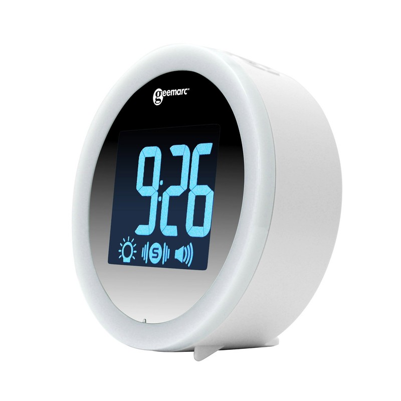 95dB Loud Alarm Clock with Bright Flashing Lights, Vibrating Pad