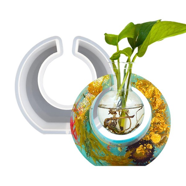 Resin GO Wholesale Hydroponic Silicone Epoxy Resin Mold Round Frame