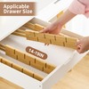 FILWH Bamboo Drawer Dividers with Inserts kitchen drawer organizer Adjustable