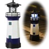Lighthouse with Rotating Beacon LED Lights - Solar Lighthouse Lamp