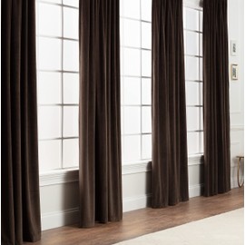 Chanasya Premium Solid Velvet Curtains - Classy and Solid Drapes for Living Room or Bedroom - 52" x 84" - Mink, 2 Panels
