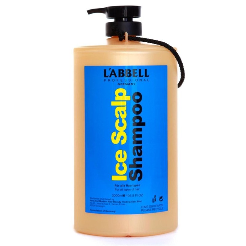 Labbell ICE Scalp Cooling Mint Shampoo 3000ml Hair Salon Barbershop