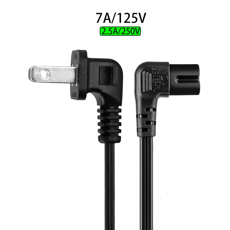 VSEER 1.5FT SPT-2 18 AWG Angled 2-Slot Non-Polarized Angle Figure