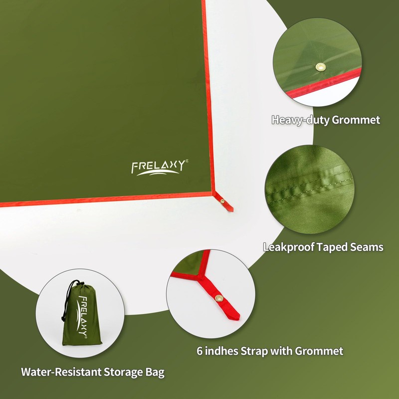 Frelaxy Tent Footprint, Waterproof Camping Tarp, Durable Tent Floor to