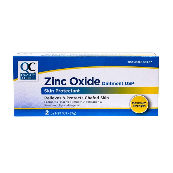 Quality Choice Zinc Oxide Ointment Skin Protectant 2oz Each (3)