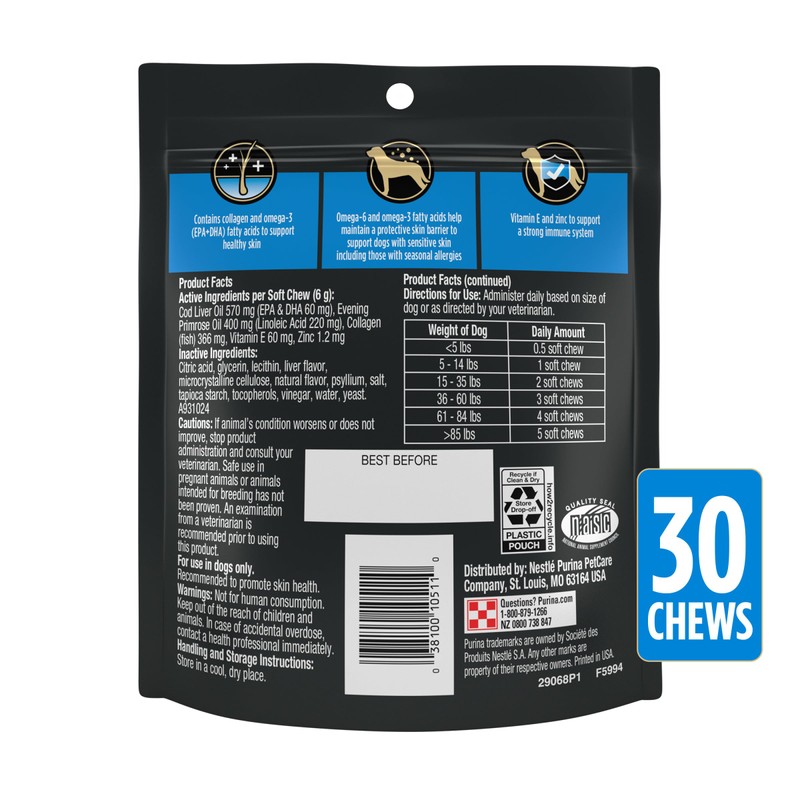 Purina Pro Plan Veterinary Supplements Skin Care Dog Supplements with